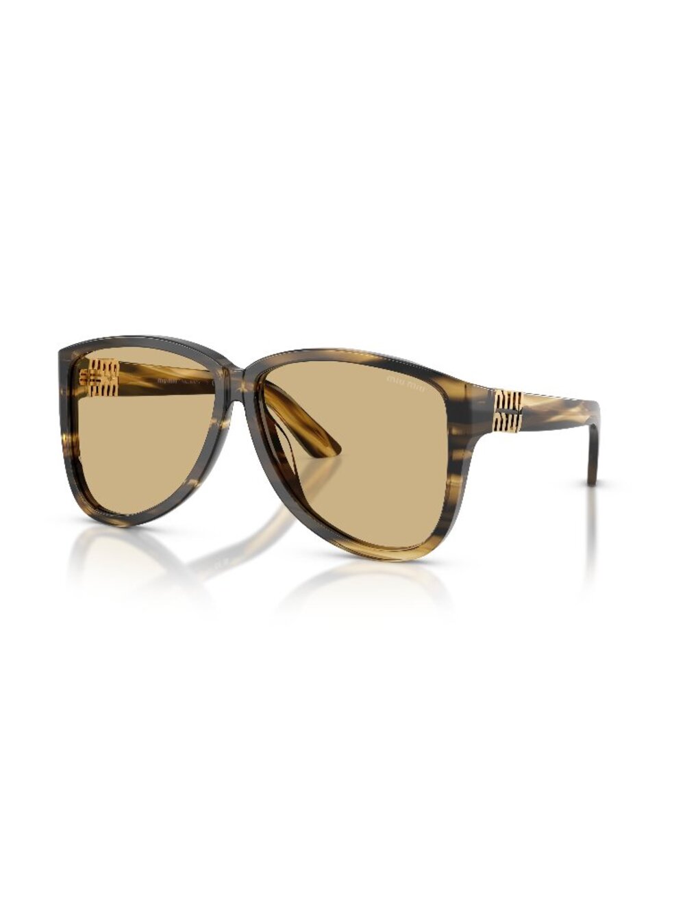 New Miu Miu Women's Sunglasses Yellow Lens Acetate Frame MU A08S 25E1OR 61